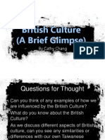 British Culture (A Brief Glimpse) : by Cathy Chang