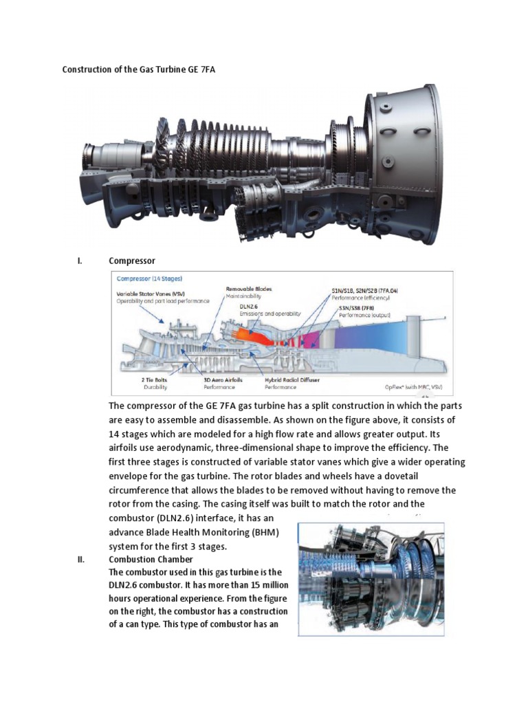 GE 7FA Gas Turbine Construction Overview | PDF | Turbine | Turbomachinery