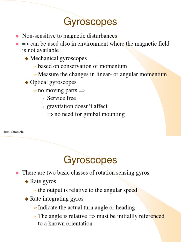 Gyroscope Applications and Types | PDF | Gyroscope | Inertial ...