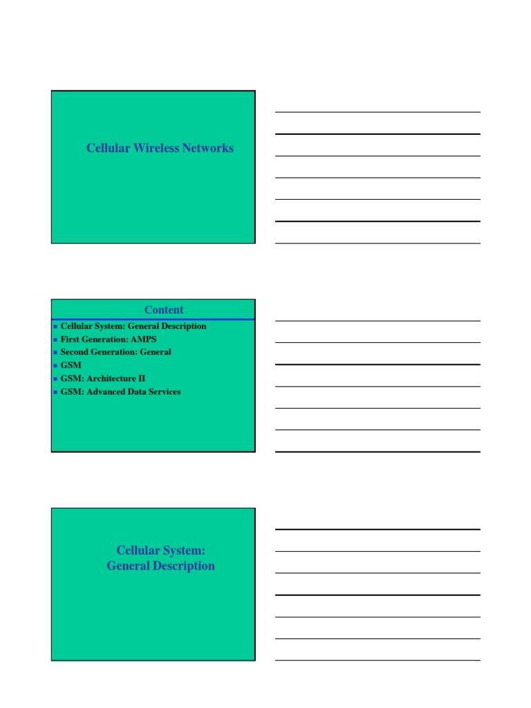Overview of Cellular Wireless Networks | PDF | Cellular Network ...