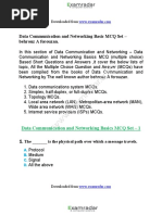 CH 1 Data Communication Networking Basic MCQ Set Behrouz Forouz PDF