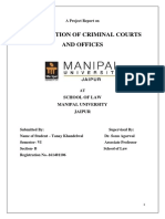 Constitution of Criminal Courts and Offices: School of Law Manipal University Jaipur