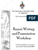 Technical Report Writing and Presentations