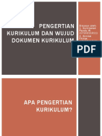 Pengertian Kurikulum Dan Wujud Dokumen Kurikulum