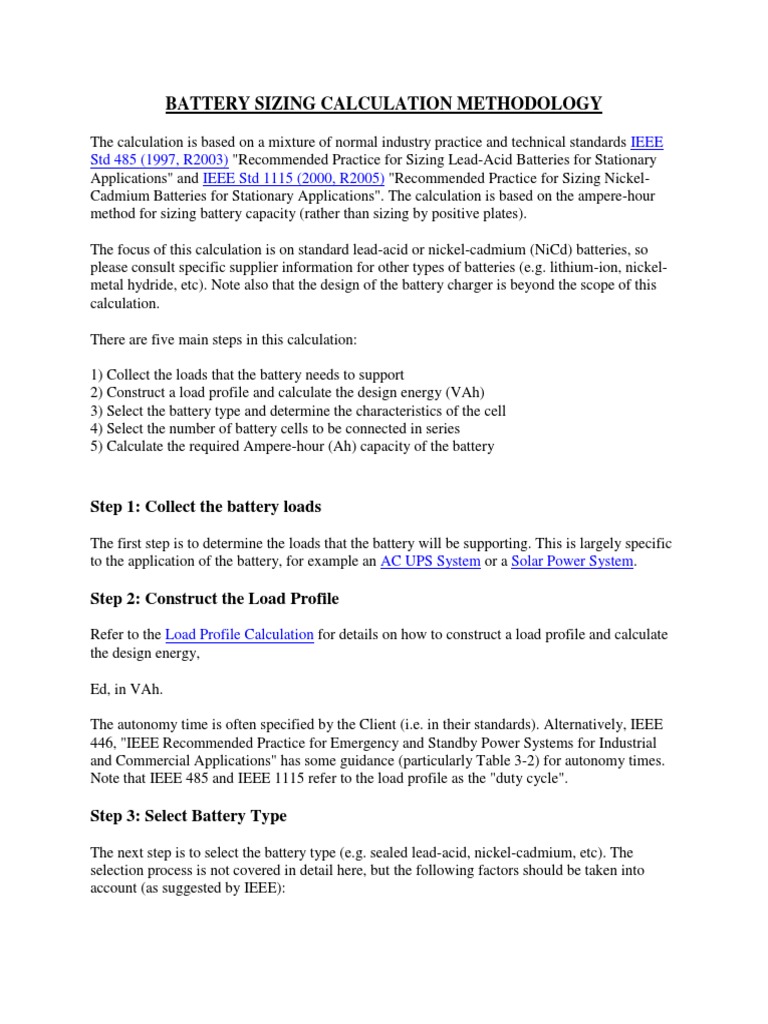 battery-sizing-calculation-methodology-ieee-std-485-1997-r2003-ieee