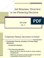 Capital Structure: Overview of The Financing Decision