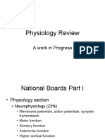 Physiology Review: A Work in Progress