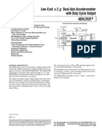 Low-Cost With Duty Cycle Output: 2 G Dual-Axis Accelerometer