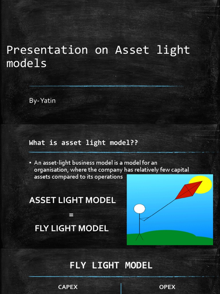 Presentation On Asset Light Models PDF