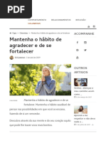 Mantenha o Hábito de Agradecer e de Se Fortalecer