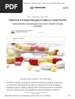 Vitamina a é Essencial Para a Visão e o Crescimento _ Minha Vida