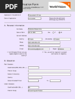 Job Application Form: A. Personal Information