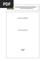Modelo Do Projeto de Estágio Elétrica