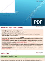 Law of Torts: Summary View