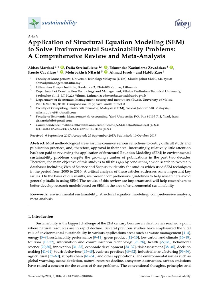 Sustainability 09 01814 v4 PDF | PDF | Systematic Review | Corporate ...