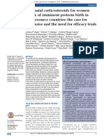 Antenatal Corticosteroids For Women at Risk of Imm PDF