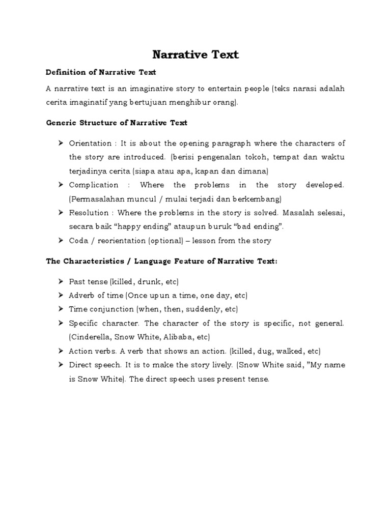 Narrative Text Docx Leisure Nature