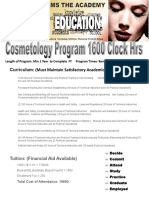 Cosmetology Program Info