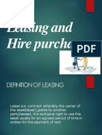 Leasing and Hire Purchase