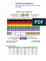 Experiment#01 (Colour Coding of Resistors)