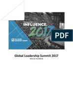 Global Leadership Summit 2017: Notes by Trey Mcclain