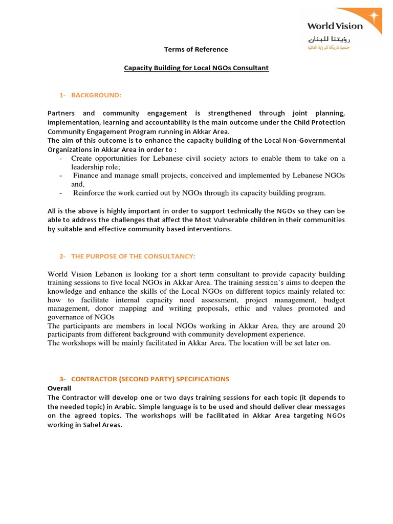 Capacity Building for NGOs in Akkar | PDF | Capacity Building | Non ...