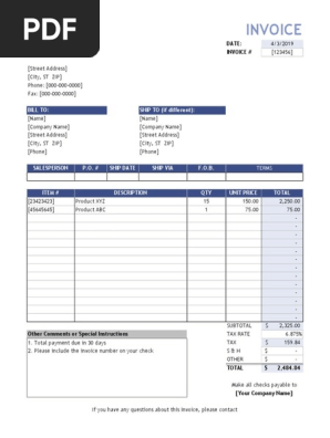 Sales Invoice