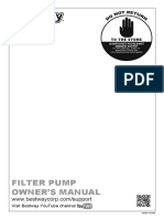 Filter Pump Owner'S Manual: To The Store