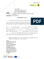 English For Tourism Assessment Test