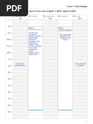 calendar week commencing2019-04-01