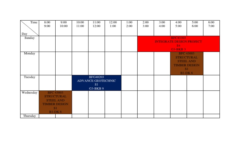 TIMETABLE | PDF
