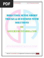 Direction Sense Short Tricks & Questions With Solutions: Join Us: Telegram - Me/Govtadda