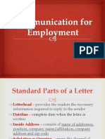 Communication For Employment