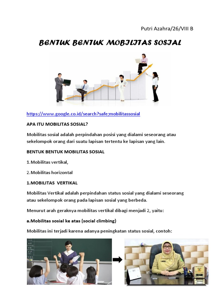 Bentuk Bentuk Mobilitas Sosial Docx