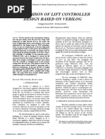 Comparison of Lift Controller Design Based On Verilog: J.Megan David M.E., M.Suresh M.E.