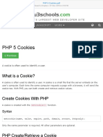 W3schools W3schools W3schools: PHP 5 Cookies PHP 5 Cookies PHP 5 Cookies