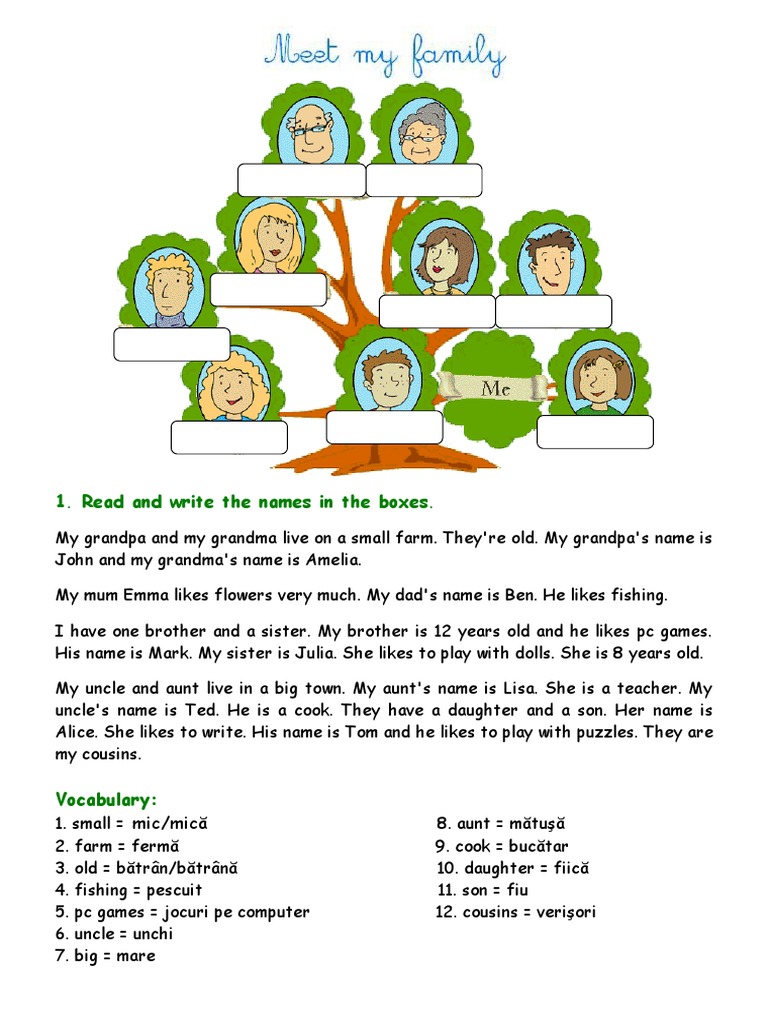 Meet-My-Family 4 Fise MODIFICAT | PDF | Grandparent | Living Arrangements
