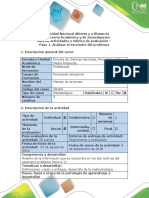 Guía de Actividades y Rúbrica de Evaluación - Paso 1. Analizar El Escenario Del Problema