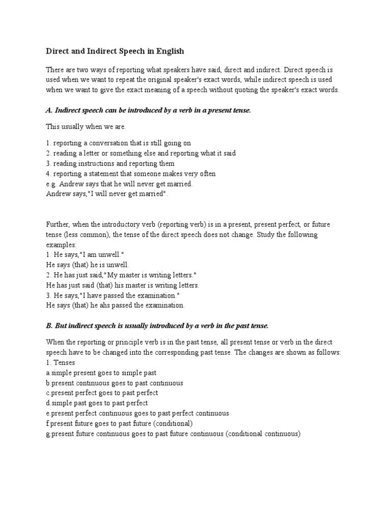 Contoh Kalimat Reported Speech / Bahasa Inggris Kelas 12