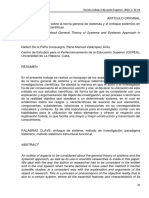 Algunas Reflexiones Sobre La Teoría General de Sistemas y El Enfoque Sistémico en PDF