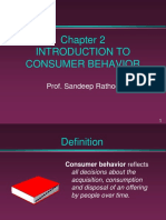 Introduction To Consumer Behavior: Prof. Sandeep Rathod