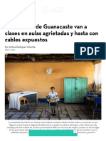 Estudiantes de Guanacaste Van A Clases en Aulas Agrietadas y Hasta Con Cables Expuestos
