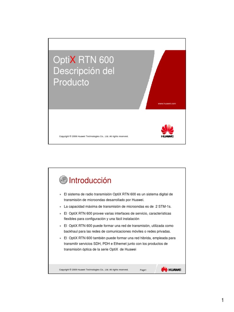 OTF101101 OptiX RTN 600 V100R003 Product Description ISS PDF | PDF ...