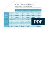 Jadwal Pelajaran Semester 1 Iza