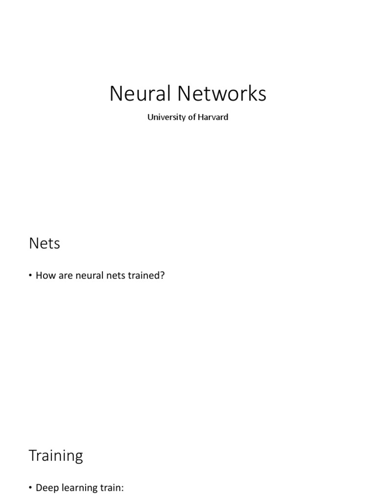 Neural Networks Training Guide | PDF | Computers