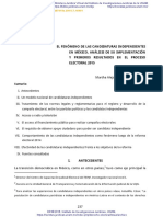 El Fenómeno de Las Candidaturas Independientes en México, Análisis de Su Implementación