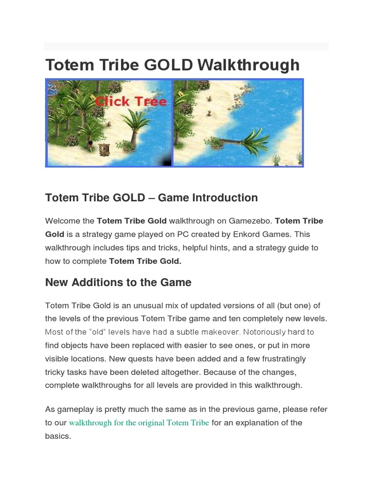 Totem Tribe Gold Walkthrough Guide | PDF | Strategy Guide | Archery