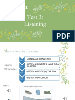 Starters: Test 3: Listening