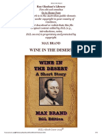 Wine in The Desert - Max Brand
