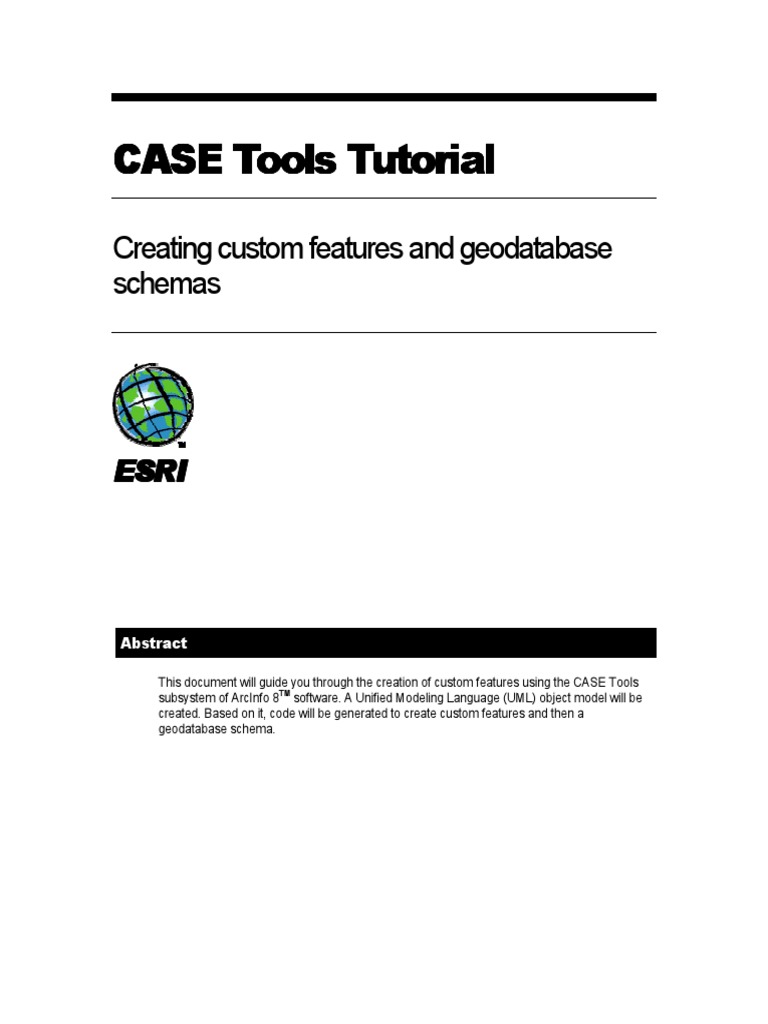 Custom Features in ArcInfo CASE Tools | PDF | Component Object Model ...